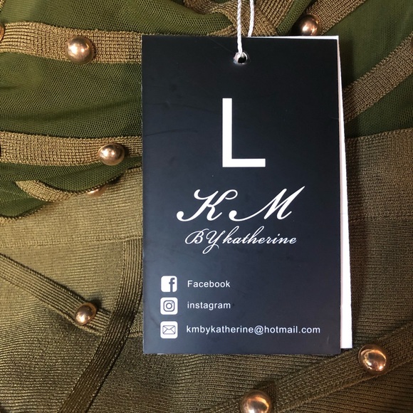 STUDDED BANDAGE MIDI DRESS - Picture 9 of 10